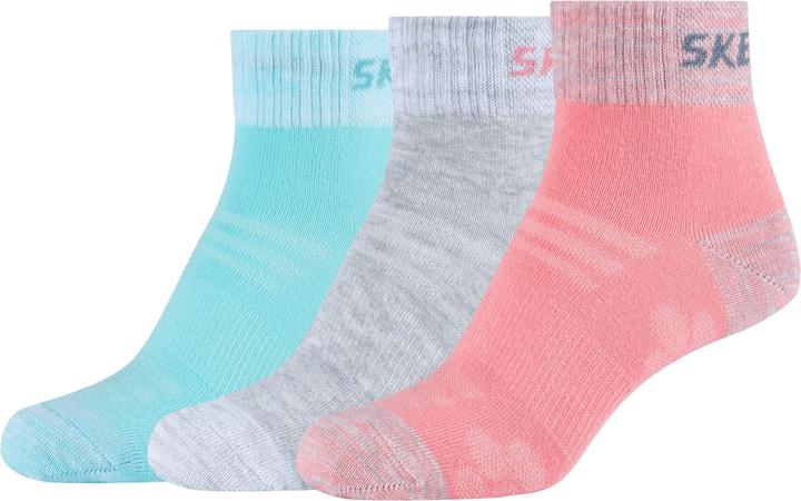 Skechers Girls Mesh Ventilation Quarter 3p (3er Pack, 31, 34)