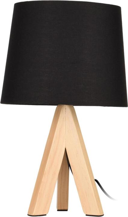 Actual product image Koopmann Table lamp black with wooden legs (E14)