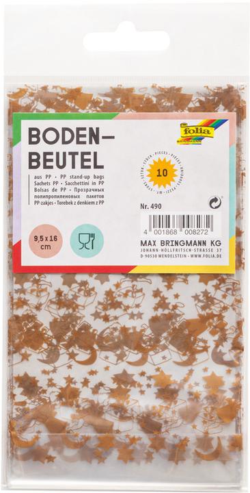 Produktbild Folia Weihnachts-Bodenbeutel, Maáe: (B)95 x (H)160 mm (Geschenkpapier, 10 x)
