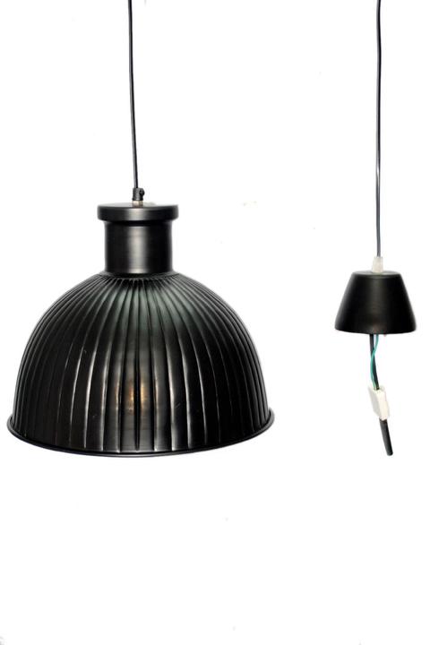 Produktbild SM Industrielampe Metall aussen schwarz, innen silber 33 cm (E27)