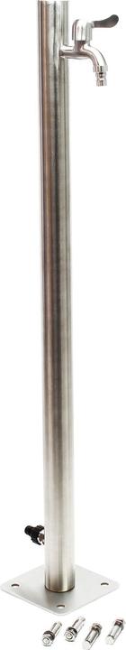 Produktbild Wiltec Wasserzapfstelle 95,5 cm Wassersäule Edelstahl rund Garten Zapfsäule