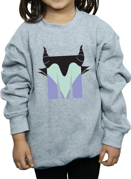 Actual product image Disney Girls Alphabet M Is For Maleficent Sweatshirt (152, 158)