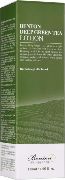 Actual product image Benton Deep Green Tea Lotion (120 ml, 24h cream)