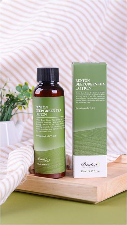 Actual product image Benton Deep Green Tea Lotion (120 ml, 24h cream)