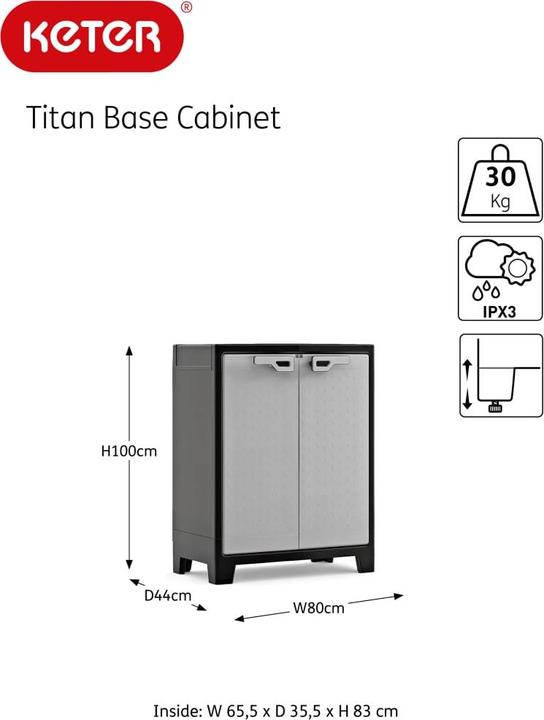 Image du produit Keter Armoire de rangement (80 x 44 x 100 cm)