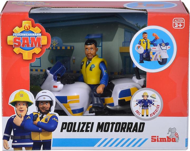 Actual product image Simba Sam police motorcycle with figure