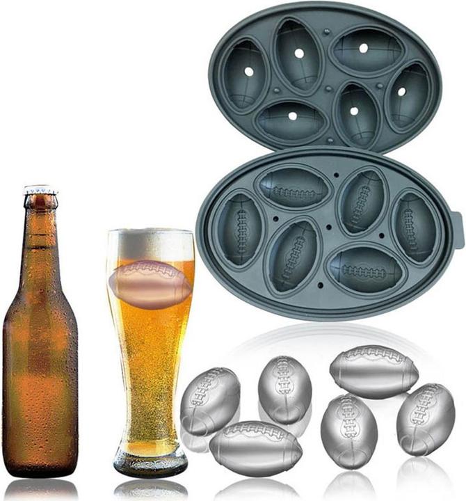 Actual product image König Design Silicone ice cube mould football ice mould whisky round ice ball ice cube tray