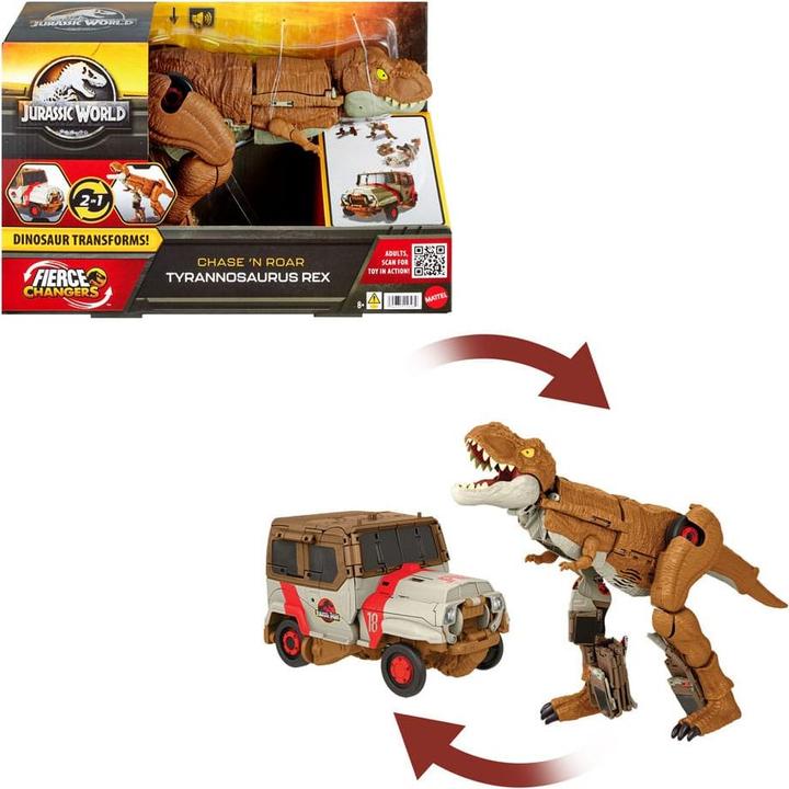 Image du produit Jurassic World Fierce Changers™ Chase 'N Roar Tyrannosaurus Rex