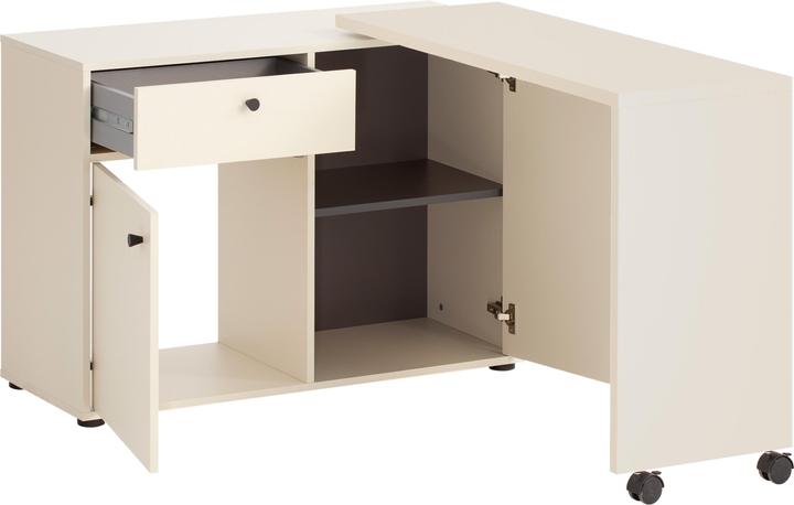 Actual product image Schildmeyer Lovund Tiny Working chest of drawers cream beige (104.5 x 39 x 75.5 cm)