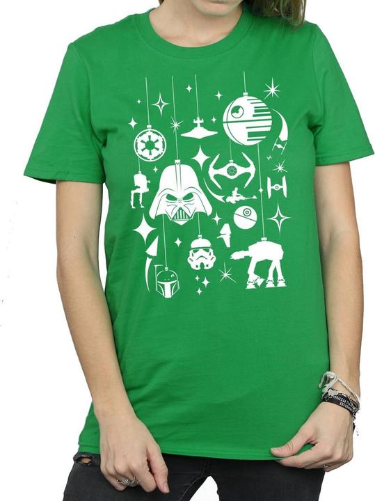 Immagine prodotto Star Wars Christmas Decorations Maglietta Ampia Donna (L)