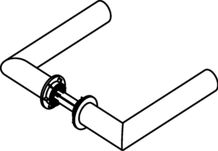 Produktbild Hewi Türdrückerpaar 162PCM / 162XAM Edelstahl XA mit Mini-Drückerrosette Vierkantstift 8 mm (Türgriff)