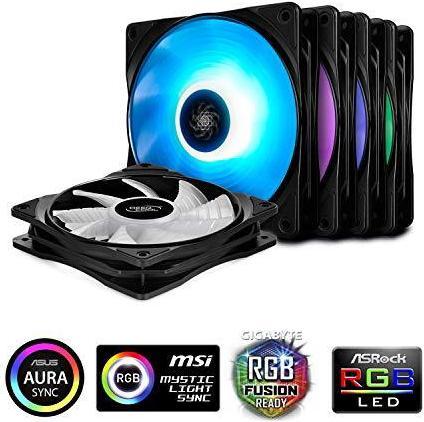 Produktbild Deepcool RF 120M Computergehäuse Ventilator 12 cm Schwarz 5 Stück(e) (120 mm, 5 x)
