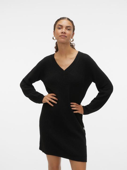 Actual product image Vero Moda VMTINI LS V-NECK SHORT DRESS BOO Knitted Dress (XS)