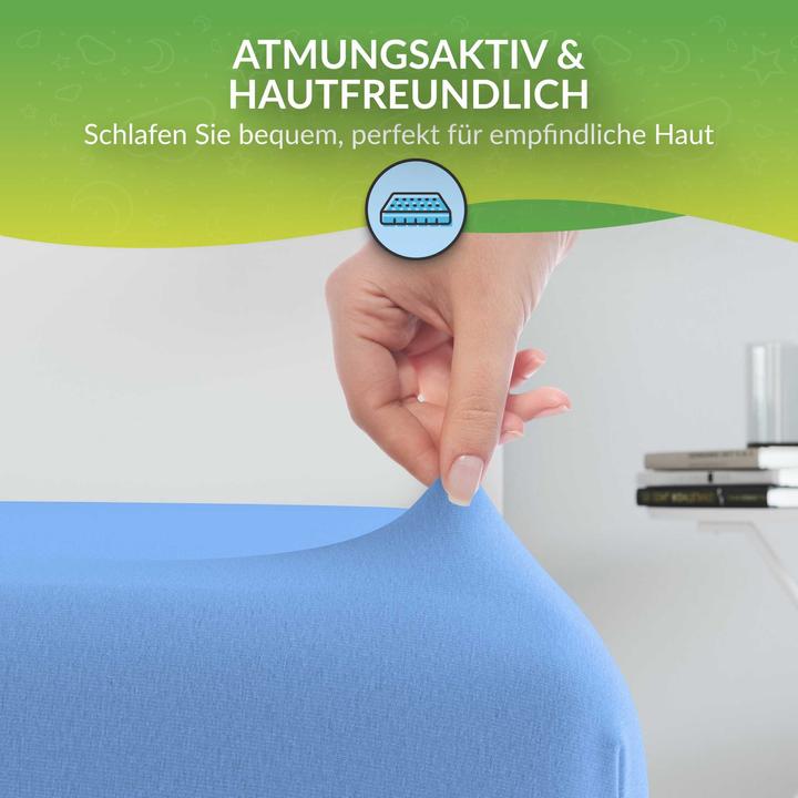 Actual product image Etérea Microfibre Jersey Fitted Sheet (140 x 200 cm, 160 x 200)