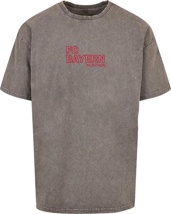 Actual product image FC Bayern München FC Bayern Red Acid Washed Heavy Oversize Tee - 115123 (XL)