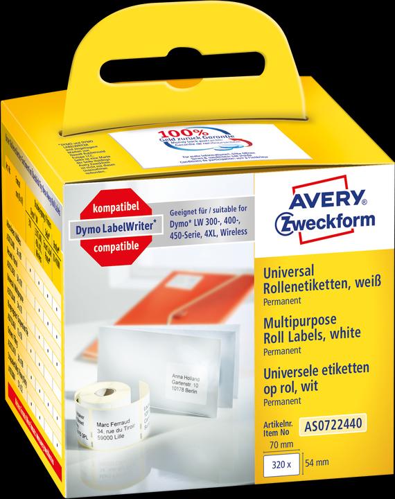 Actual product image Avery Roll labels