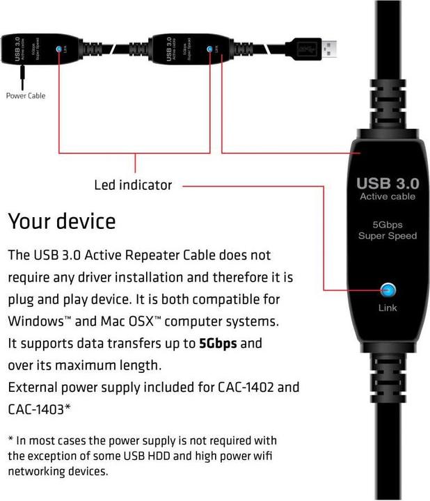 Produktbild Club 3D USB 3.0 (15 m, USB 3.0)