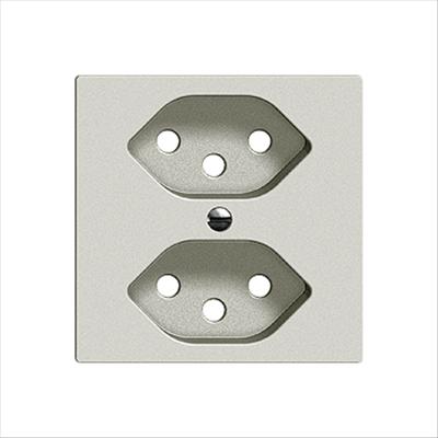 Actual product image Feller Cover set socket 2xT13 light grey
