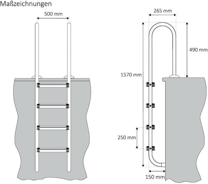 Produktbild Zelsius Schwimmbeckenleiter