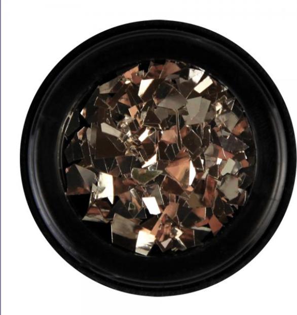 Actual product image BrillBird Mixed nail decoration in holder - Metal Flakes 3