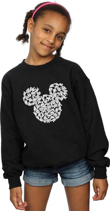 Actual product image Disney Girls Mickey Mouse Head Of Hands Sweatshirt (152, 158)