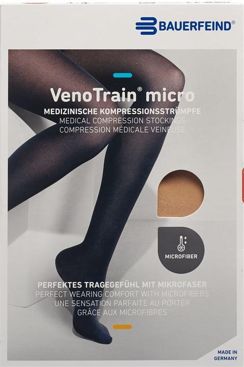 Produktbild Veno Train MICRO A-G KKL2 M plus/short offene Fussspitze creme Haftband Noppen