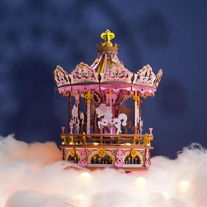 Actual product image Robotime Music Box Romantic Carousel (346 pieces)