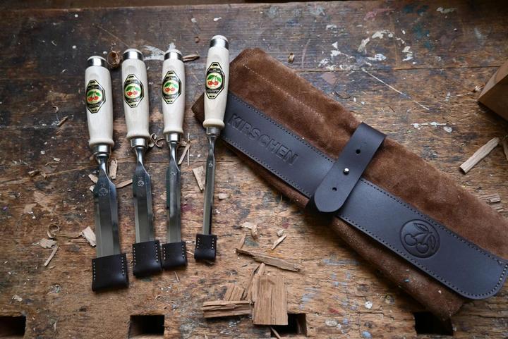 Produktbild Kirschen Stechbeitelsatz 4-tlg. Ledertasche 10-16-20-26 (26 mm)