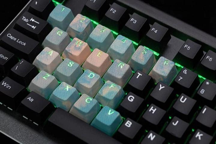 Actual product image Tai-Hao 23-Key Rubber Camo Keycap Set