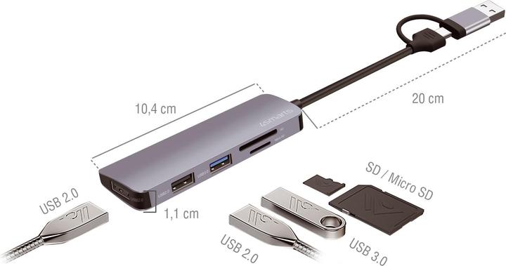 Actual product image 4smarts Universal (USB-A, USB-C, 3 Ports)
