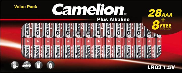 Image du produit Camelion Pile Plus Alkaline LR03 Micro AAA 28+8 pcs. (8 pcs, AAA, 1250 mAh)