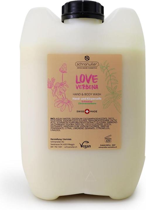 Immagine prodotto Schnarwiler LOVE VERBENA Hand & Body Wash mit Zitronenverbena & Echinacea (10000 ml)