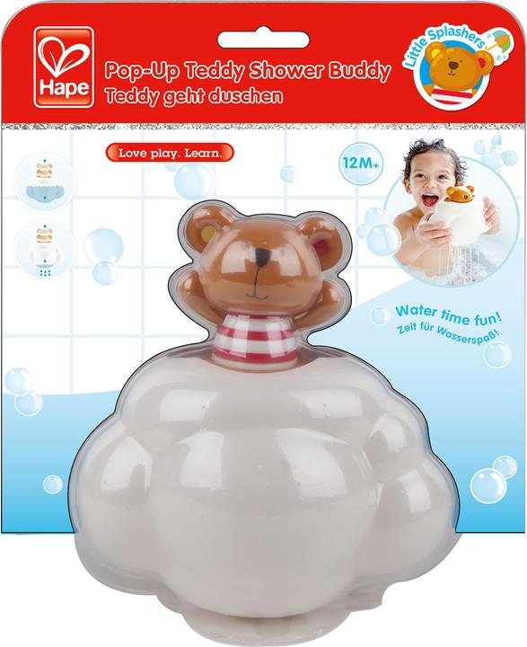 Actual product image Hape Teddy takes a shower