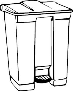 Actual product image Vepa Bins Industrial pedal bin, capacity 45 l, beige. (45 l)