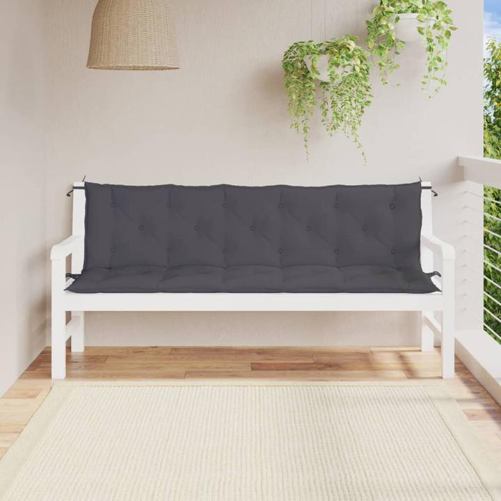 Actual product image VidaXL Garden bench cushions 2 pcs. O x ford fabric (180 x 50 x 7 cm)