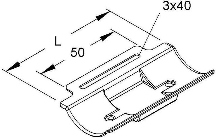 Produktbild Niedax NIE GWS30 Gegenwanne f.Kabel D26-30mm bandverz.DIN EN 10346