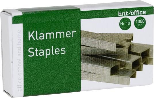 Image du produit B.N.T. Agrafes bnt/bureau nr.10 jusqu'à/10 feuilles galvanisées. 1000pcs/paquet - (1000 x 5 paquets)