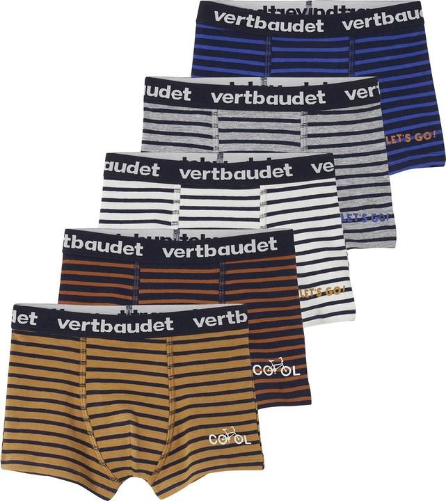 Produktbild Vertbaudet Bio-Kollektion: 5er-Pack Jungen Boxershorts mit Streifen, Stretch (140, 5er Pack)
