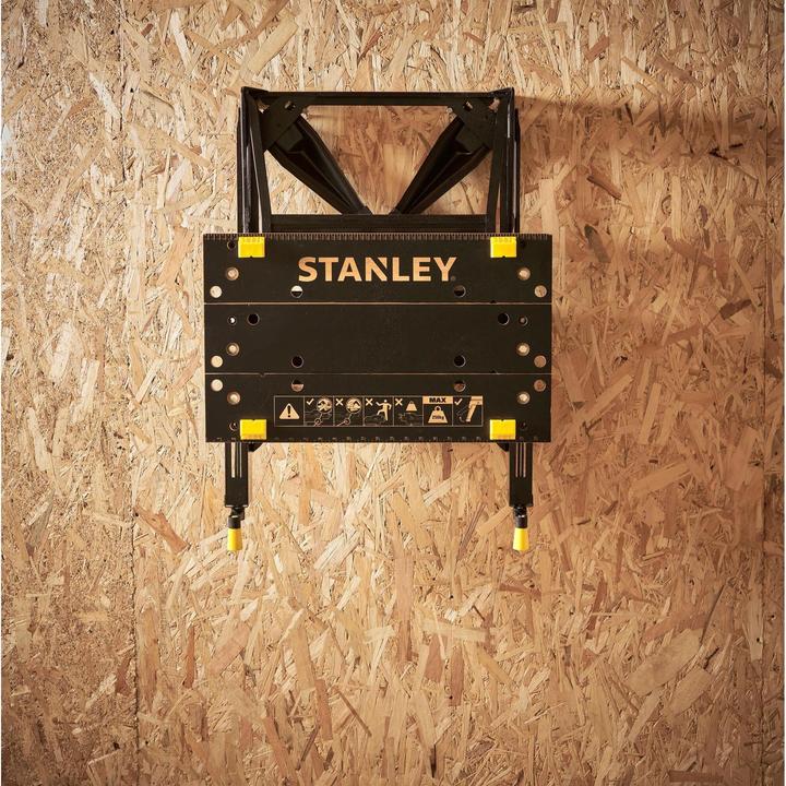 Actual product image Stanley Workmate with bamboo worktop and dual working height, loadable up to 250kg (50.50 cm, 54 cm)