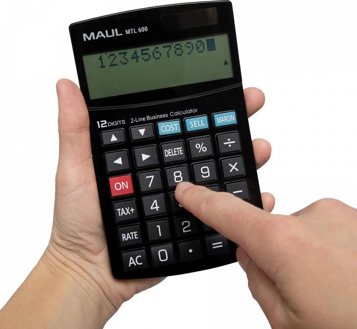 Produktbild Maul Taschenrechner MTL600 Schwarz (Batterien)