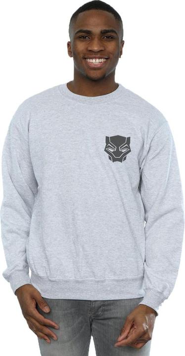Produktbild Black Panther Schwarz auf Schwarz Brust drucken Baumwolle Sweatshirt (L)
