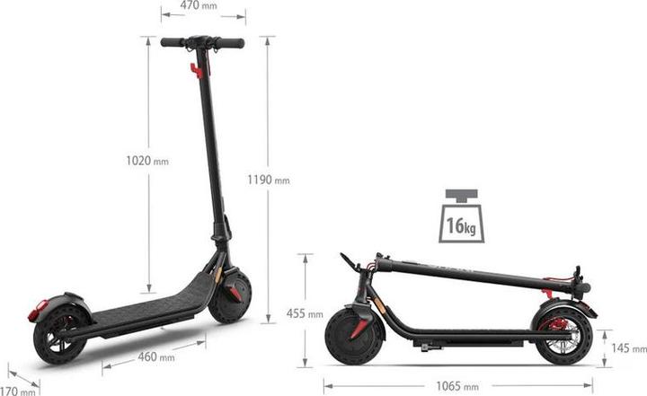 Produktbild Sharp KS1A E-Scooter mit Display (25 km/h, 25 km, 350 W)