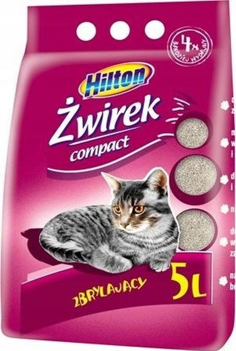 Actual product image Hilton Bentonite Compact clumping cat litter + grass - 5 litres (Fast absorbing, Clumping)