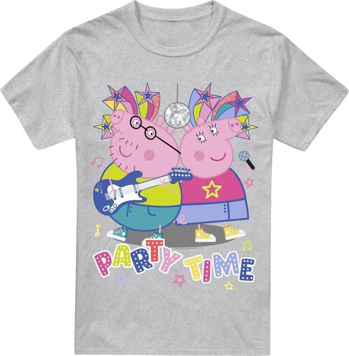 Actual product image Peppa Pig Mens Party Time Mummy Pig Daddy pig T-Shirt (XL)
