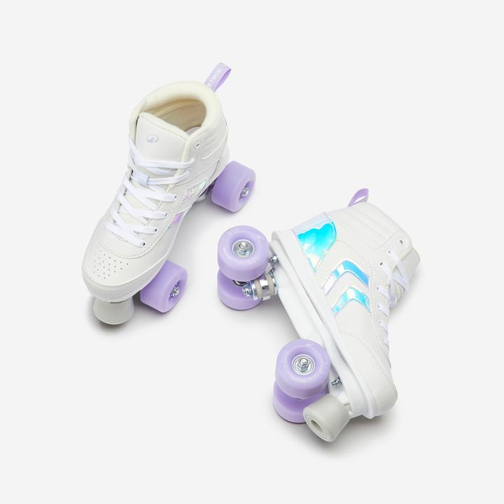 Actual product image Oxelo Roller skates - Quad 100 purple (36)