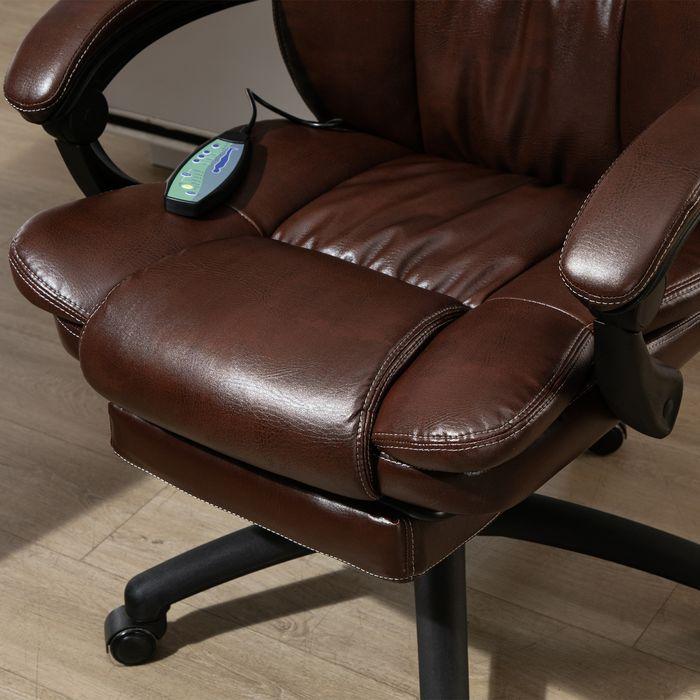 Produktbild Swisshandel24 Massage-Bürostuhl mit 6 Vibrationsköpfen, Liegefunktion, Fussstütze