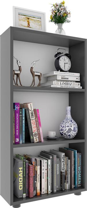 Image du produit VCM Bois Rangement Étagère sur pied Bibliothèque Déco Livres Étagère sur pied Bulas 3 compartiments (56 x 20 x 108 cm)