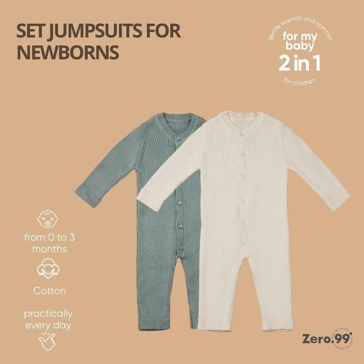 Produktbild Zero.99 2er Baby-Set Strampler, 100% Baumwolle (50, 56, 62, 68)