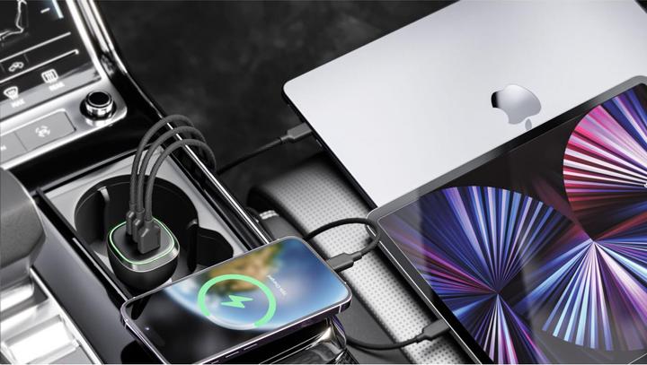 Actual product image Alogic Positioning device car 165W 2xUSB-C+1xUSB-A + 240W cable 1m