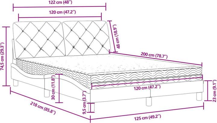 Immagine prodotto VidaXL Giulio (120 x 200 cm)